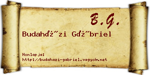 Budaházi Gábriel névjegykártya